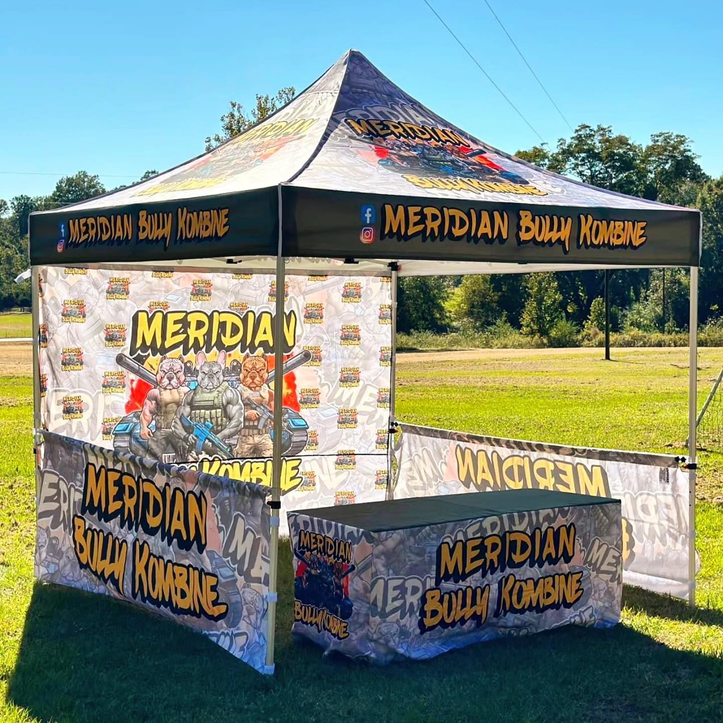 Custom Tablecloth featuring a high-quality, wrinkle-resistant polyester fabric with full-color printing for logos, graphics, or event branding. Ideal for trade shows, corporate events, weddings, and more, offering a polished and professional appearance.